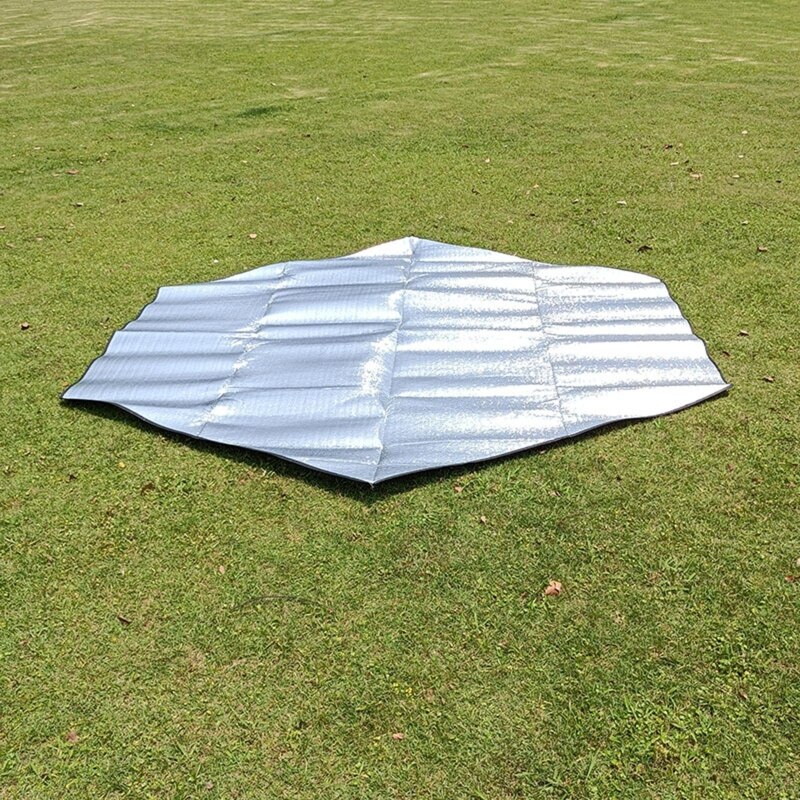 Cheap Goat Tents Hexagon Aluminum Film Mat Moisture Proof Waterproof Floor Mat Pad for Outdoor Lawn Camping Picnic Resistant Tearing Tent Heat In   